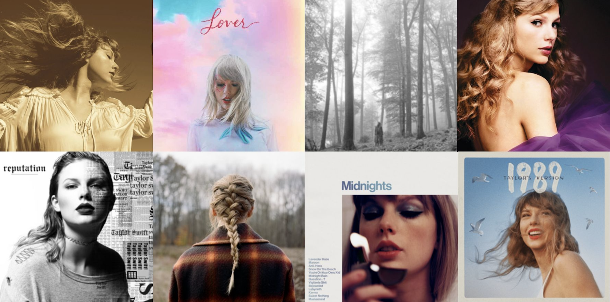 Taylor Swift Albums By Aesthetic